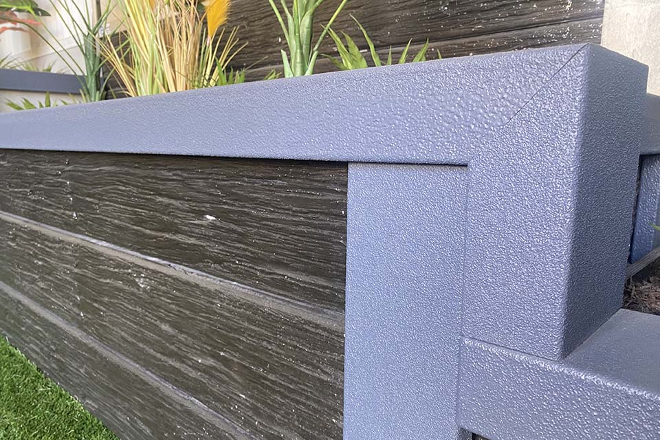 Concrete Sleeper Capping edge view